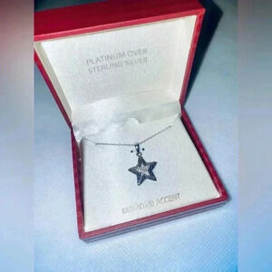 ⭐️ Sterling  silver star ⭐️ choker, platinum plated ⭐️
